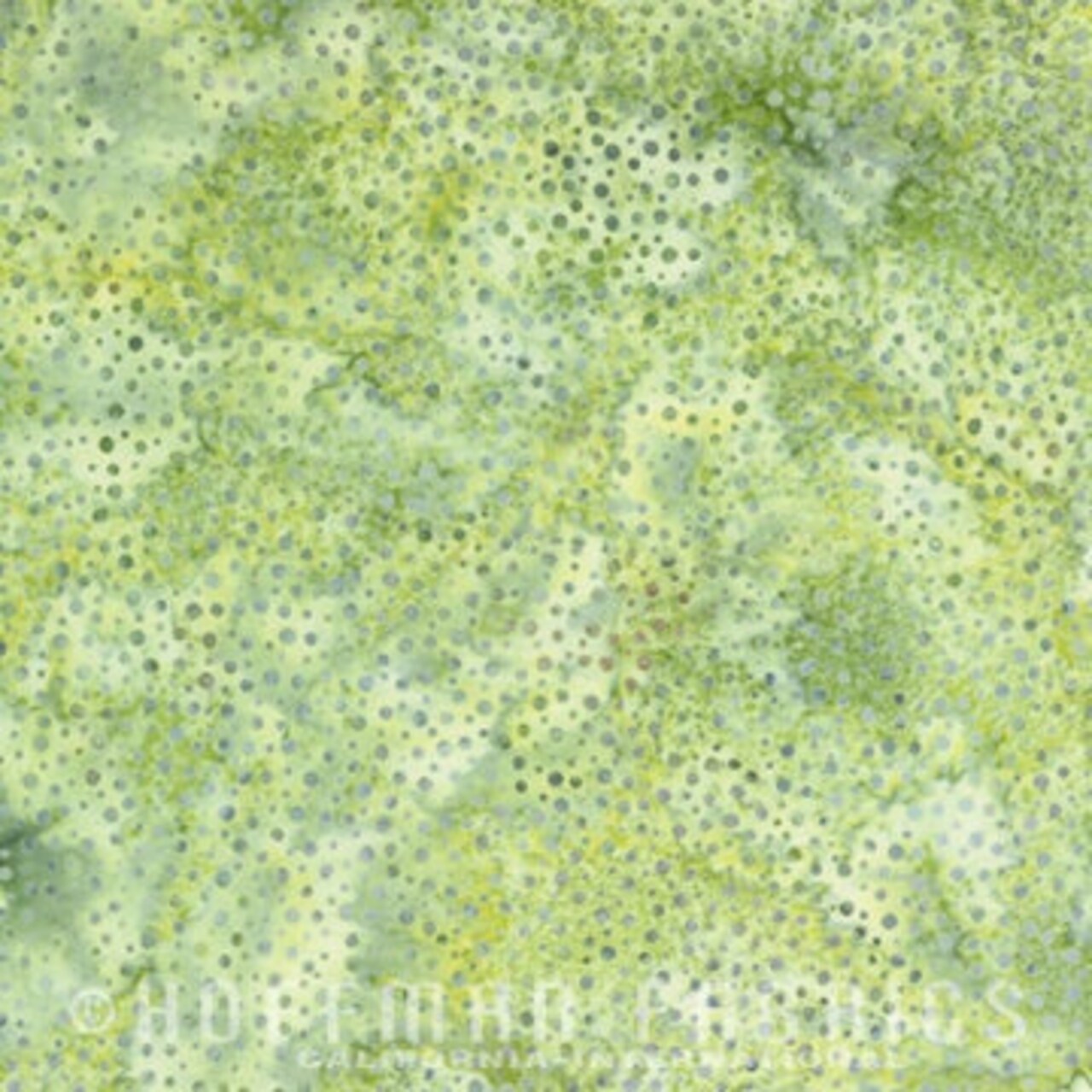 Fabric Hoffman Celery Bali Hand Painted Dots Batiks by the Quarter Yard 885-106
